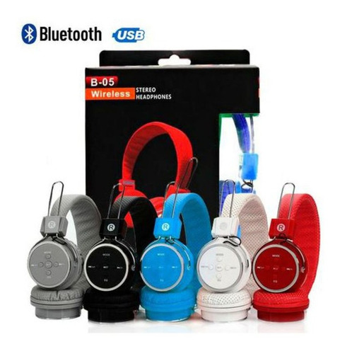 Imagem 1 de 3 de Fone De Ouvido Sem Fio P2 Bluetooth Stereo B05 Card Wireless