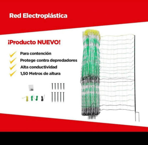 Red Electroplástica Para Ovinos De 0.90mts De Alura