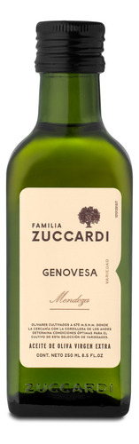 Caja X12 Aceite De Oliva Zuccardi Genovesa 250m Virgen Extra