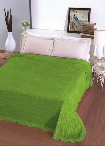 Colcha Chenille Casal Jolitex Carisma 220 X 240 Cm Verde