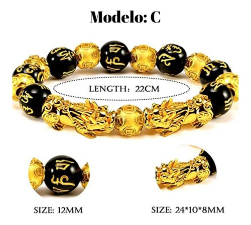 Lote 10 Pulseras Feng Shui Mantra Om Ni Padme Dragon Pixiu