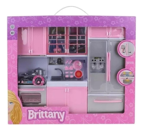 Cocina Integral Juguete P/ Barbie Brittany Sonido Accesorios