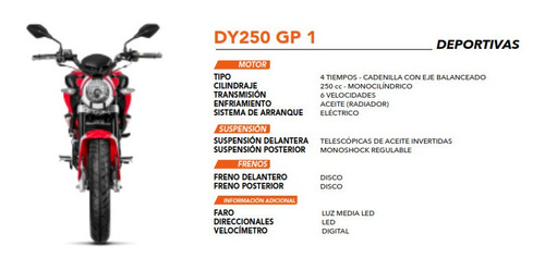 Moto Daytona Gp1 250cc Cadenilla Balance Shaft Año 2021