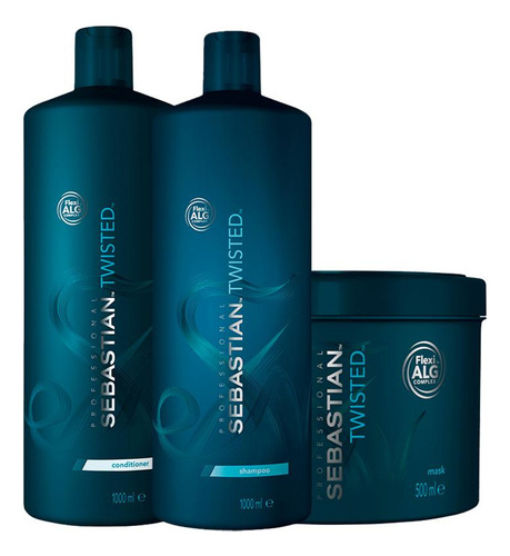Kit Sebastian Pro Twisted - Shampoo E Cond E Máscara 500ml
