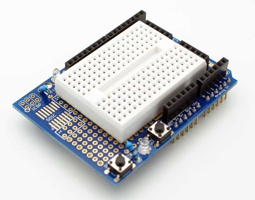Shield Con Mini Protoboard Blanca Para Arduino Uno Mega V5