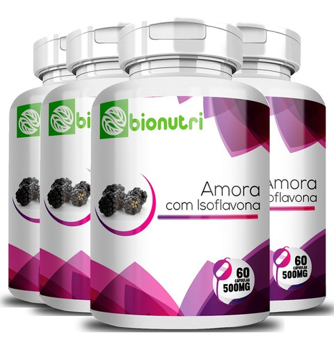 Kit 4 Amora Miúra + Isoflavona 120 Cápsulas - Bionutri Sabor Sem Sabor