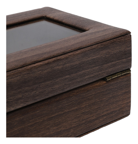 Soporte Portátil De Madera Para Guardar Joyas Con 6 Rejillas
