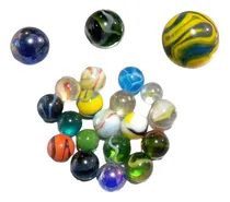 Comprar 18 Bolitas + 1 Bolon Mediano+ 1 Bolón Bolillón Canicas Pound