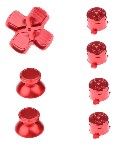 Thumbsticks + Chrome D-pad Compatible Con Ps4 Plata Rojo