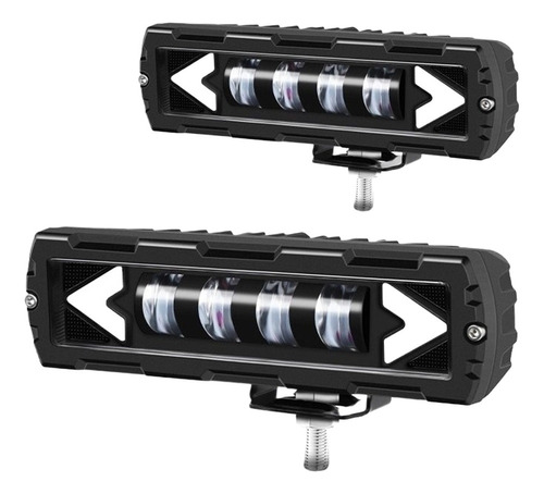 Par 6'' 8d Led Barra Faros Tricolor 3000k 4300k 6000k Y Drl