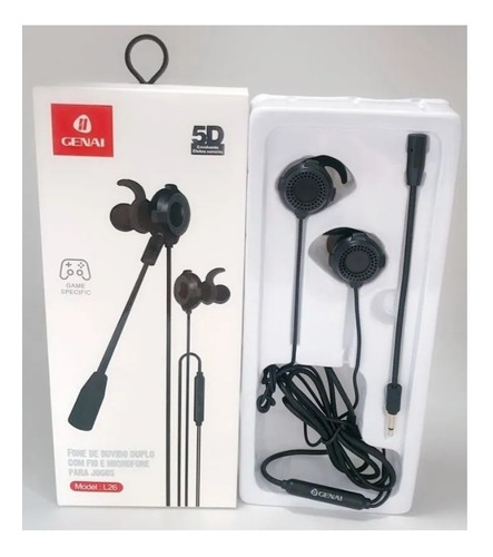 Fone De Ouvido Com Fio Para Ps4 Discord Pc Celular Microfone