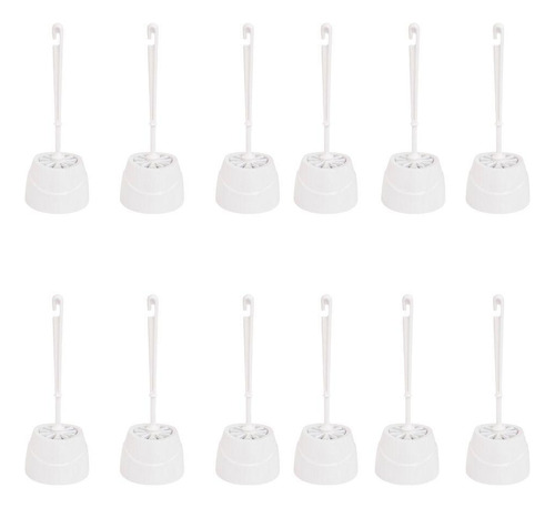 Kit 12 Vassoura Para Vaso Sanitário Com Suporte