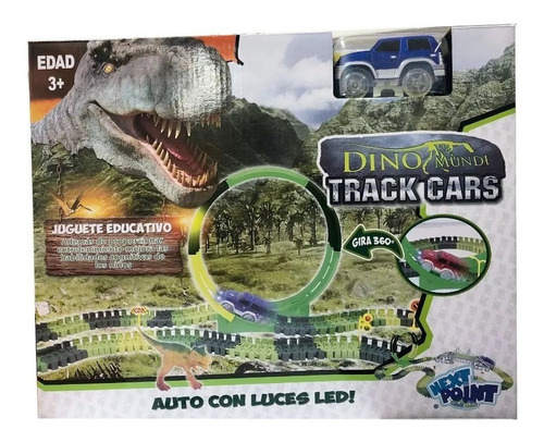 Pista Luminosa Dinosaurio Track Cars Auto Con Luz Regalo 360