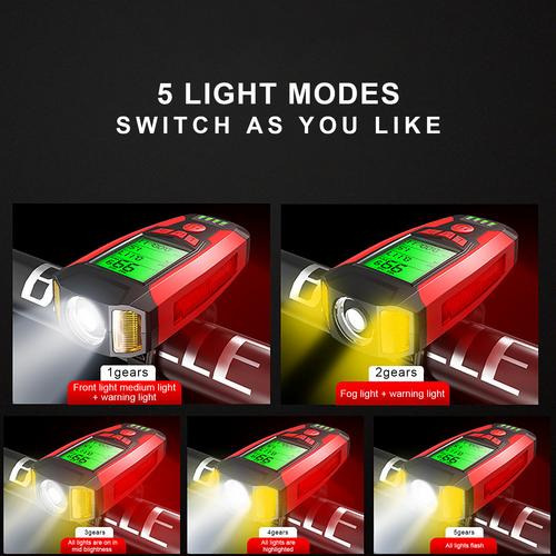 Juego De Lampara Luces Para Bicicleta Usb Recargable +