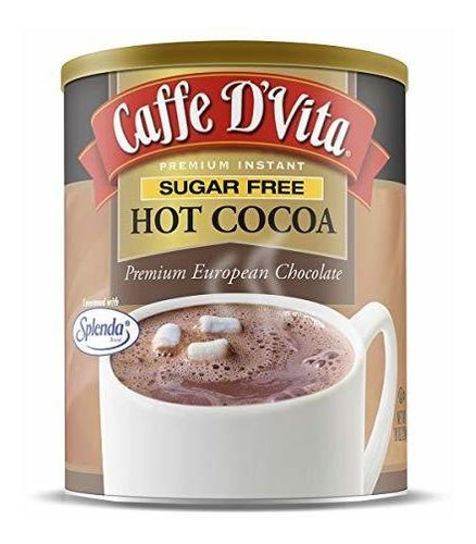 Caffe D Vita Sin Azúcar Cacao Caliente 10 Oz Lata.