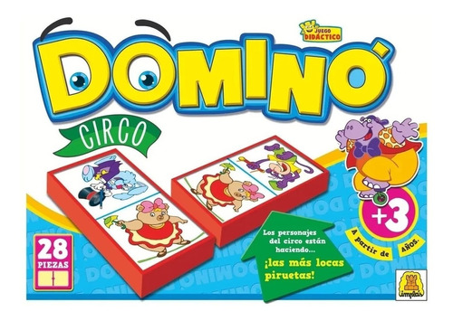 Implas 080 Domino Circo Infantil Juego De Mesa Didactico