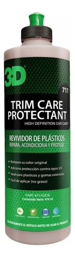 Restaurador De Plasticos Y Molduras Trim Care Protectant 3d