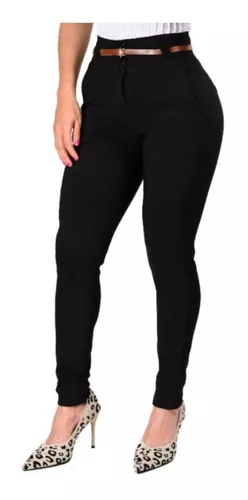 Pantalón Mezclilla Stretch Mujer Opps Jeans Levanta Pompas Negro