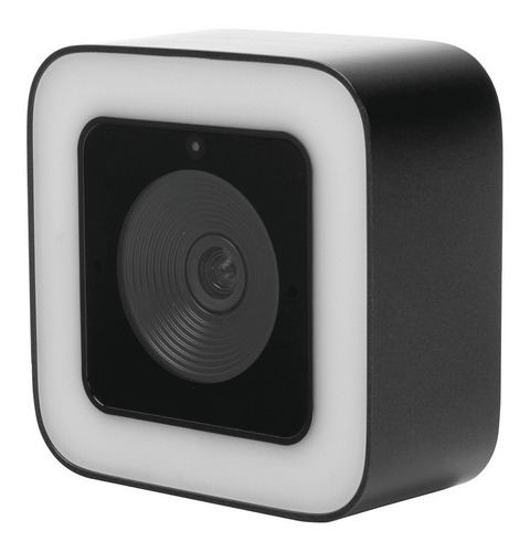 Web Cam Alta Denificion 2 Mp Con Aro De Luz Y Microfono Usb Color Negro