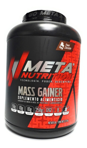 Proteina Meta Nutrition Ganador Mass Gainer 6 Lb / 2.72 Kg Sabor Chocolate