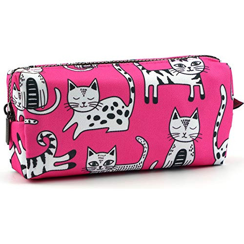 Gato Color Rosa Estuche Maquillaje Bolsa Gato Amante Regalo 