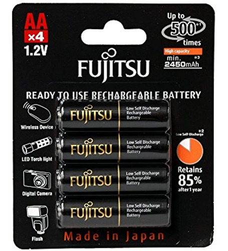 Fujitsu Hr-3uthcex  4b  4-pack Aa De Alta Capacidad Ni-mh Ba