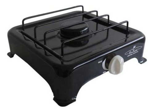 Anafe Cocina Enlozado 1 Hornalla Con Robinete Gas Envasado Color Negro