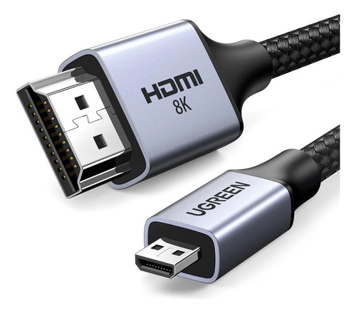 Cable Micro Hdmi A Hdmi 2 Metros 2.1 8k 60 Hz Ultra Hd Earc