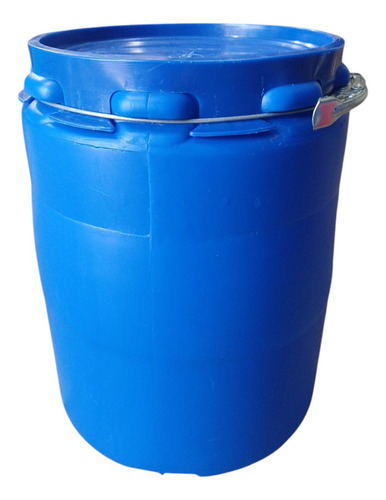 Tacho , Barril , Tambor De 60 Litros Con Tapa Y Suncho Azul