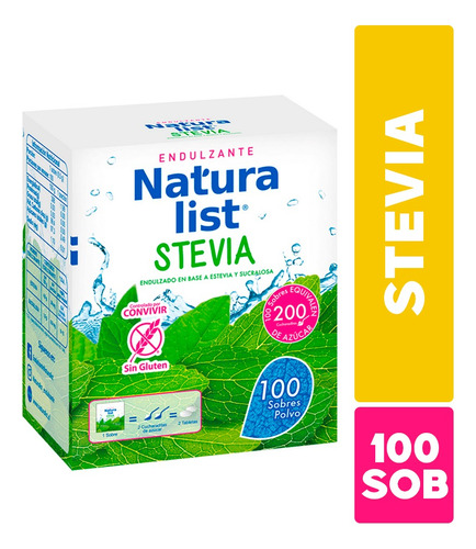 Endulzante Natural Stevia 100 Sobres Naturalist