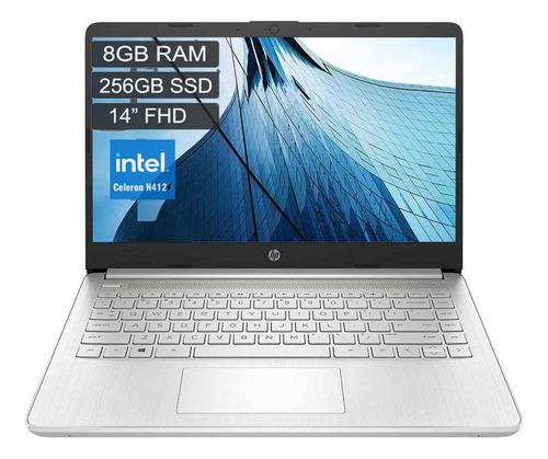  Portátil Hp 14-dq0517la Intel N4120 Quad Core 8gb 256gb 14