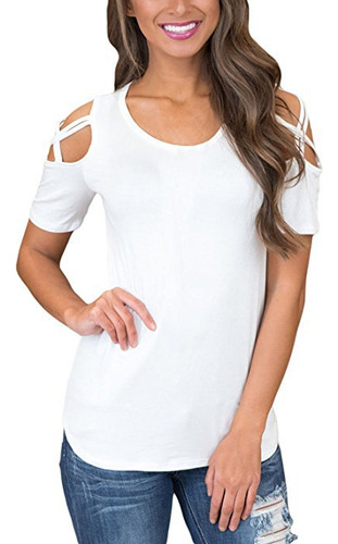 Blusa Moda Casual Mujer Suelto Elegante Manga Corta