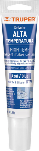 Silicona Alta Temperatura Hasta 300 Grados Color Azul Truper