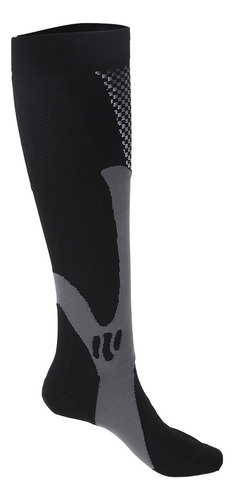 Calcetines De Compresión, 1 Par, Negros, Deportivos Largos,