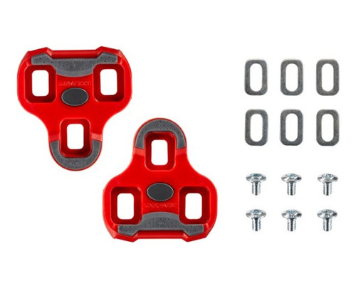 Taco Pedal Clip Look Keo Grip Vermelho Float 9º Speed Road