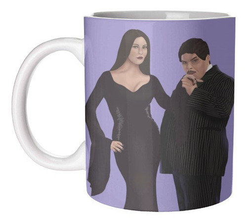 Taza De Ceramica Morticia Y Homero Adams