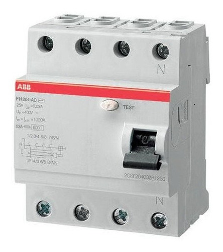 Disyuntor Diferenc 4x 40a 30ma 4m Abb