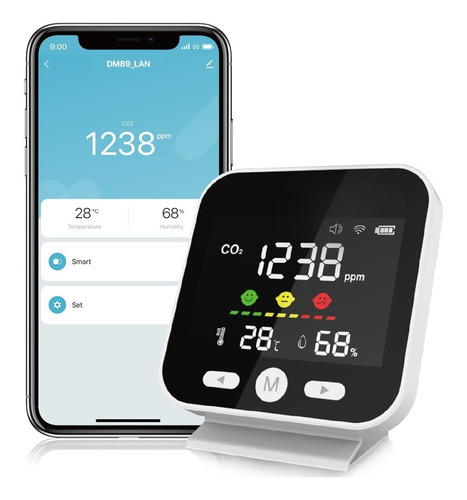 Monitor De Calidad Del Aire Portátil, Detector De Co2