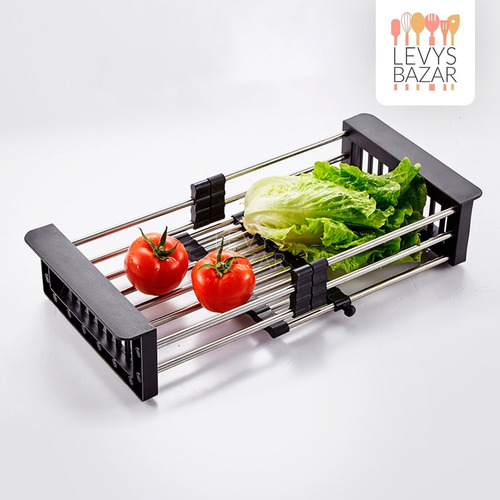Imagen 1 de 10 de Escurridor Extensible Acero Inox Para Bacha Verduras Frutas