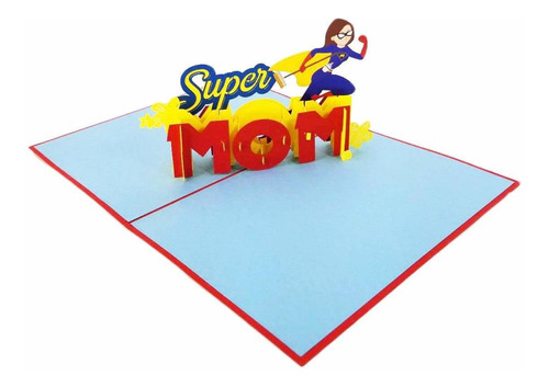 Super Mom Pop Up   Â Tarjeta Del Día De La Madre, ...