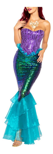 Disfraz De Princesa Sirena Ariel Para Mujer Adulta
