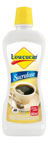 Adoçante Lowçucar Sucralose líquido sem glúten 80 mL