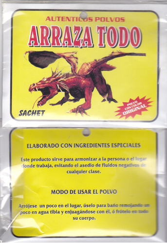 Polvo Arraza Todo Autentico 1 Pkt Uno U Otro Maleficio