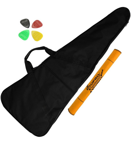 Imagem 2 de 6 de Capa Guitarra Stratocaster Luxo 04 Palhetas Flanela Lp Bags