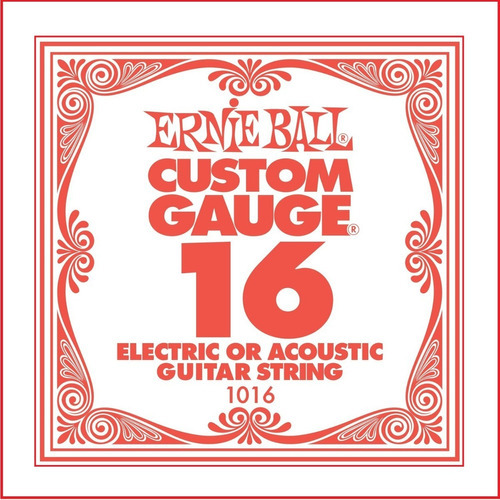 Corda Avulsa Ernie Ball 0.16 Custom Gauge Usa 1016 - 2 Unid