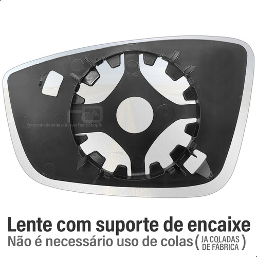 Lente Base Espelho Retrovisor Gol G6 / G7 / G8 2013 A 2023