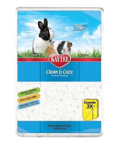 Kaytee Clean & Cozzy Sustrato Color Blanco De Papel 85 L