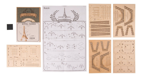Rompecabezas De Madera 3d Torre Eiffel Kit De Manualidades E