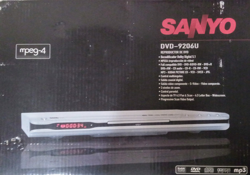 Reproductor De Dvd Sanyo Dvd 9206u Plateado (Usado)