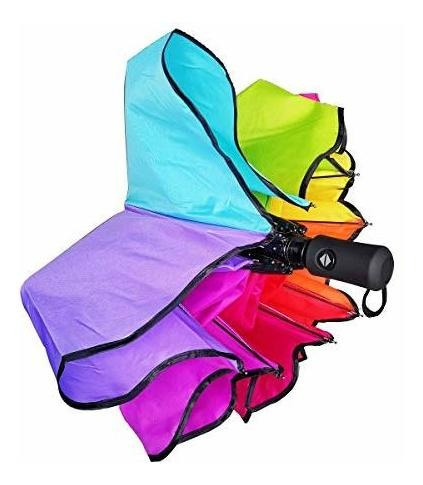 Paraguas Diseño De Arcoiris Con Volantes Por Zmgmsmh